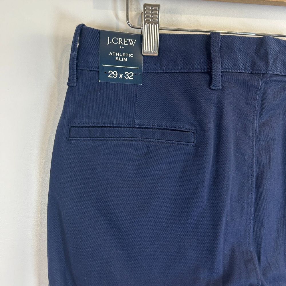 J.Crew Chino Pants Mens 39x32 Navy Blue Athletic Slim Straight Preppy Formal NWT - Picture 7 of 13